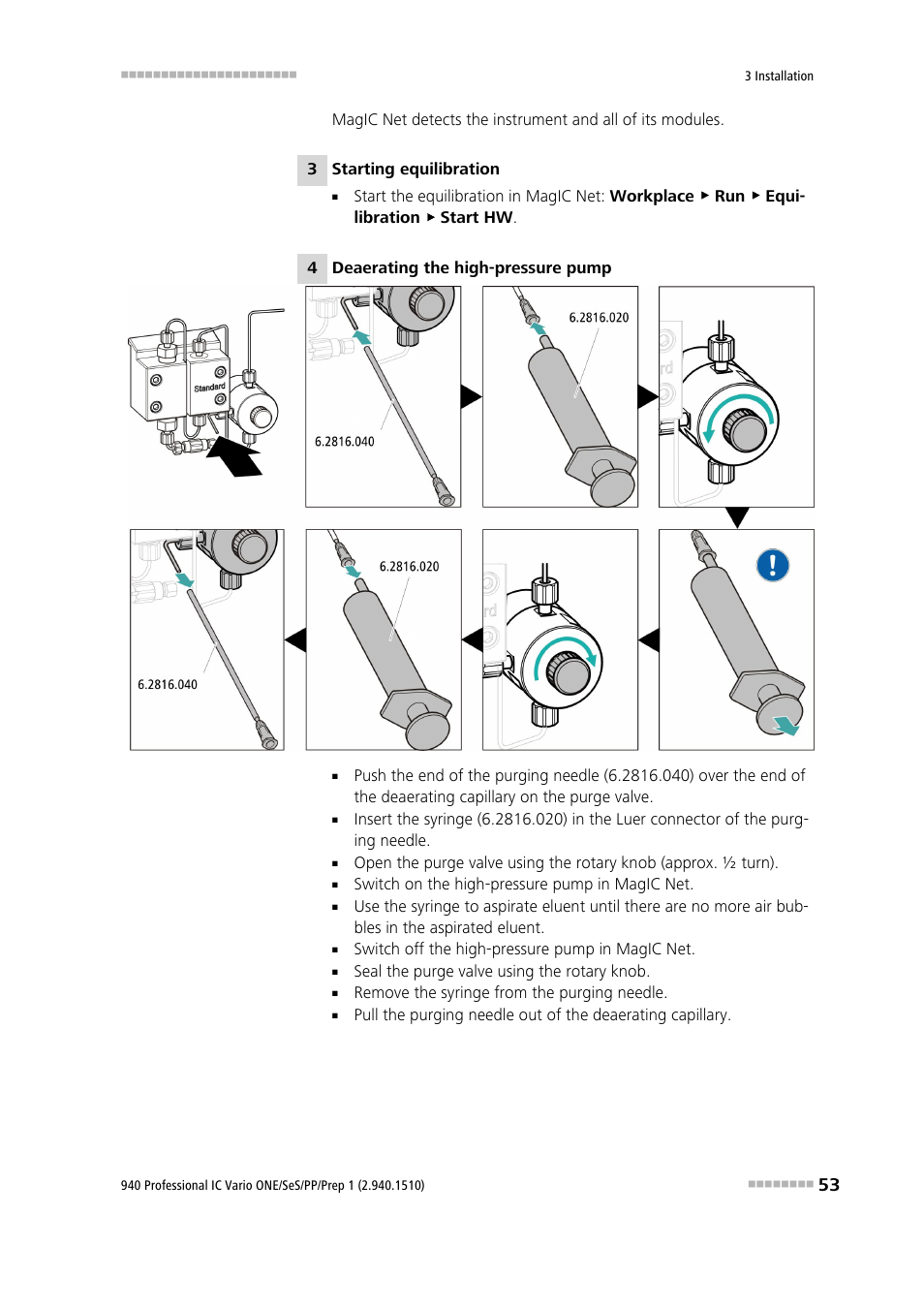 Metrohm 940 Professional IC Vario ONE/SeS/PP/Prep 1 User Manual | Page 63 / 127