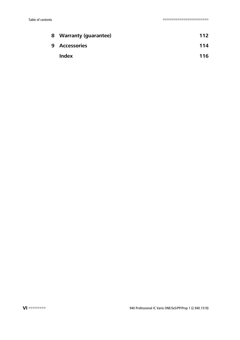 Metrohm 940 Professional IC Vario ONE/SeS/PP/Prep 1 User Manual | Page 8 / 127