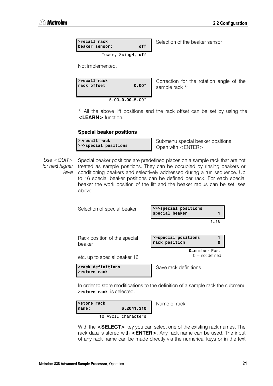 Metrohm 838 Advanced Sample Processor Manual User Manual | Page 29 / 101