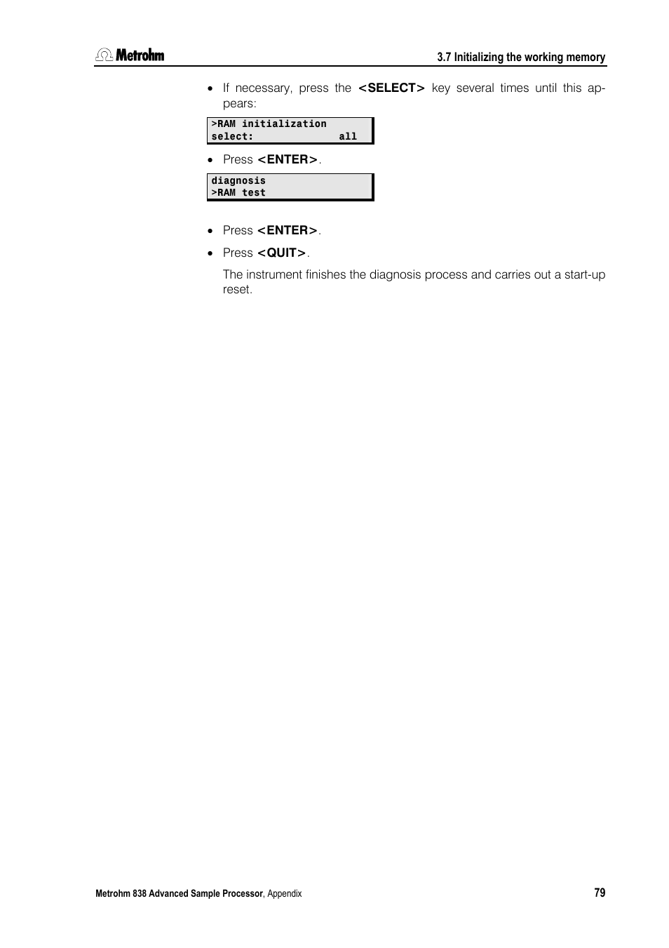 Metrohm 838 Advanced Sample Processor Manual User Manual | Page 87 / 101