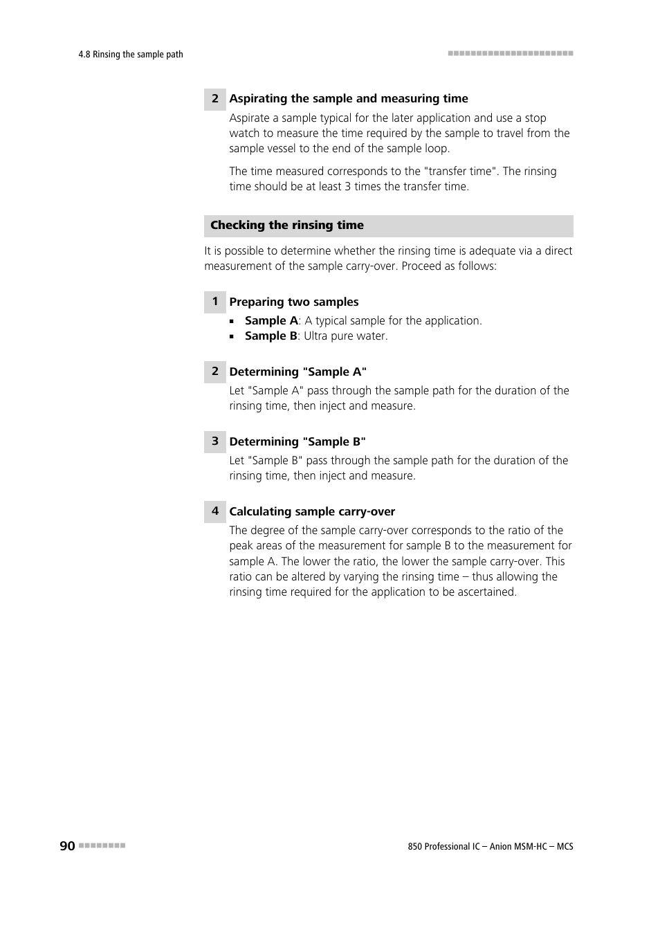 Metrohm 850 Professional IC Anion MSM-HC MCS User Manual | Page 100 / 147