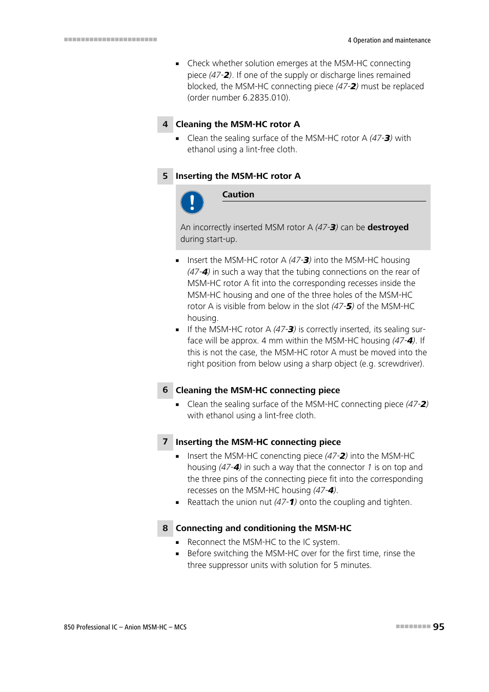 Metrohm 850 Professional IC Anion MSM-HC MCS User Manual | Page 105 / 147