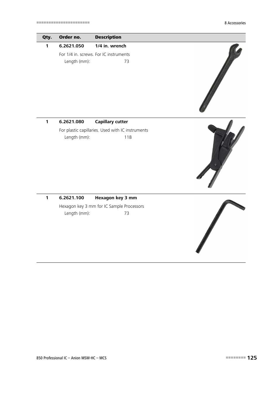 Metrohm 850 Professional IC Anion MSM-HC MCS User Manual | Page 135 / 147