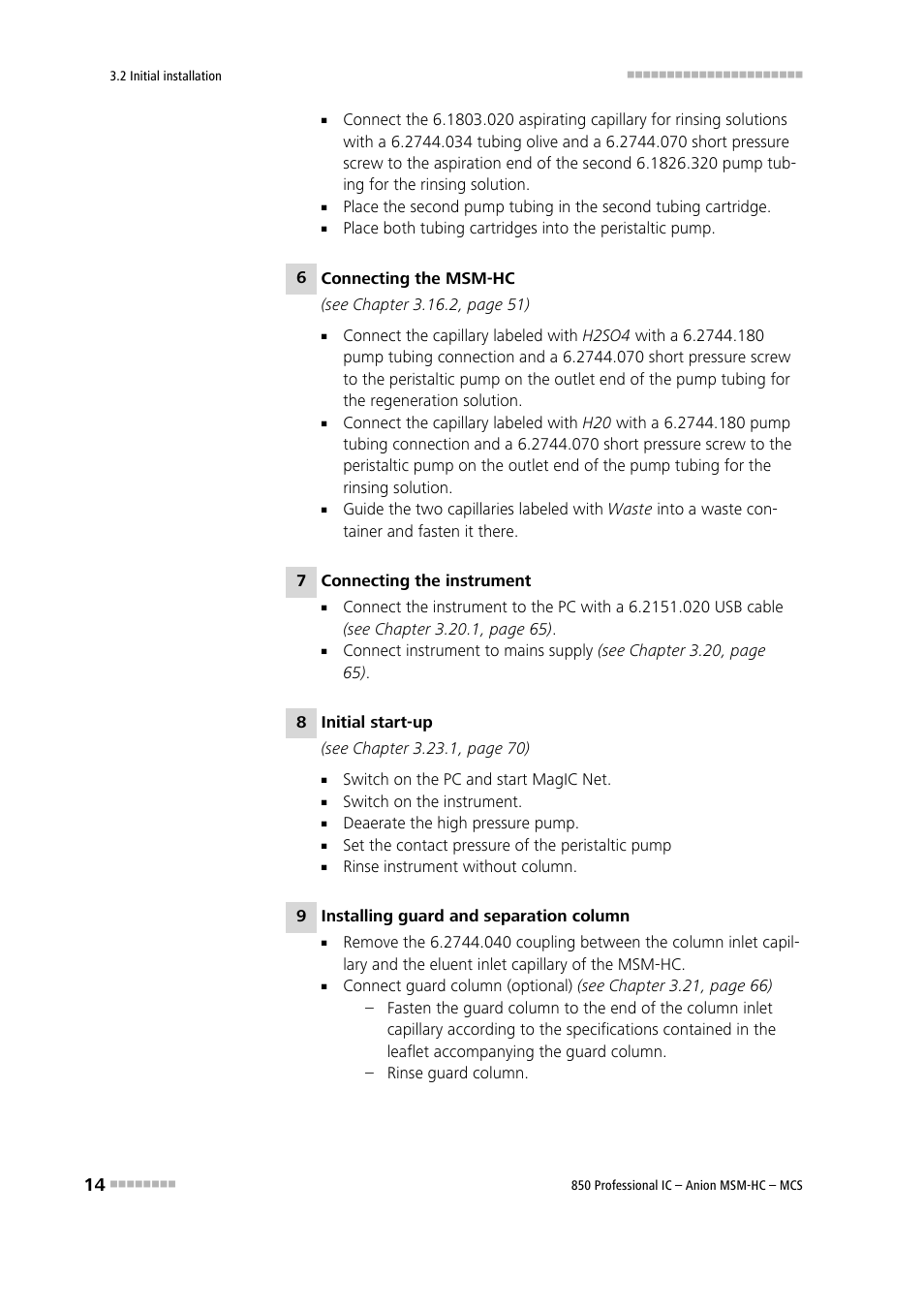 Metrohm 850 Professional IC Anion MSM-HC MCS User Manual | Page 24 / 147