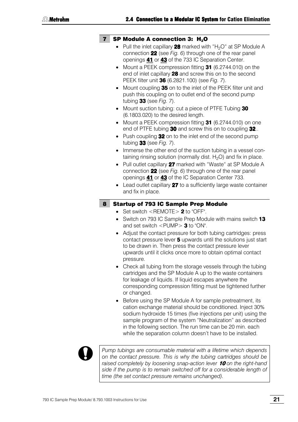 Metrohm 793 IC Sample Preparation Module User Manual | Page 25 / 50