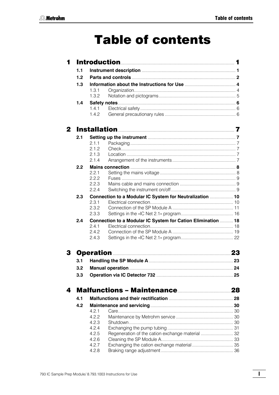 Metrohm 793 IC Sample Preparation Module User Manual | Page 3 / 50