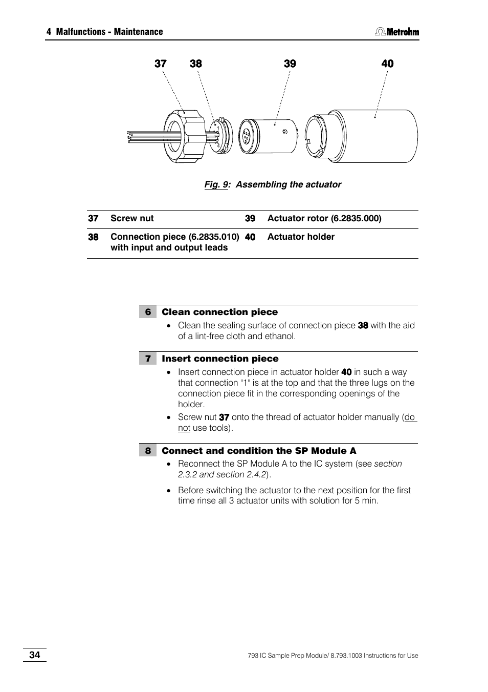 Metrohm 793 IC Sample Preparation Module User Manual | Page 38 / 50