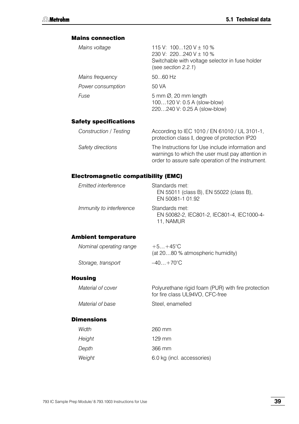 Metrohm 793 IC Sample Preparation Module User Manual | Page 43 / 50