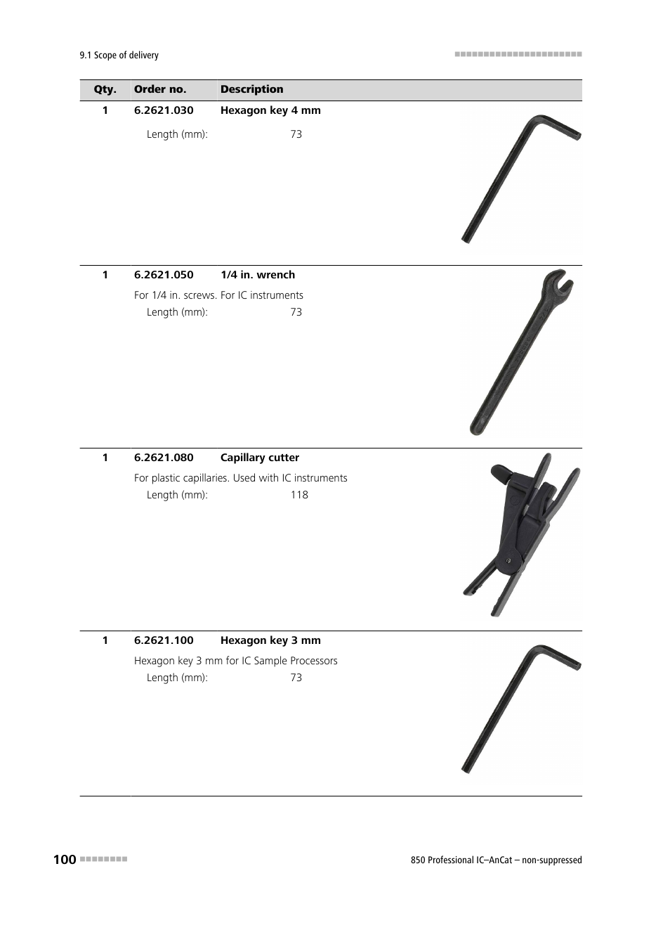 Metrohm 850 Professional IC AnCat Nonsuppressed User Manual | Page 110 / 118