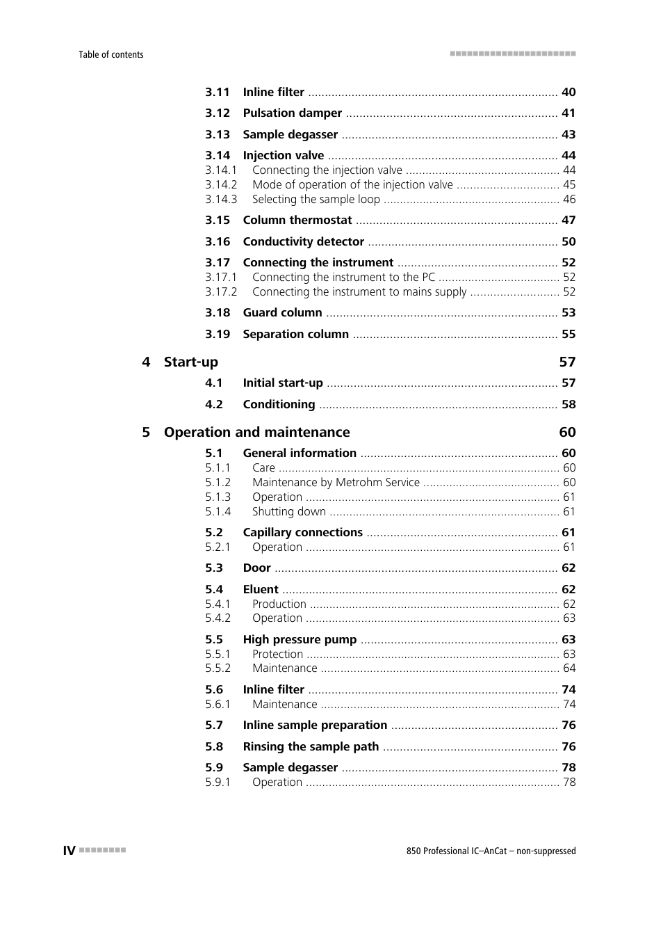 Metrohm 850 Professional IC AnCat Nonsuppressed User Manual | Page 6 / 118