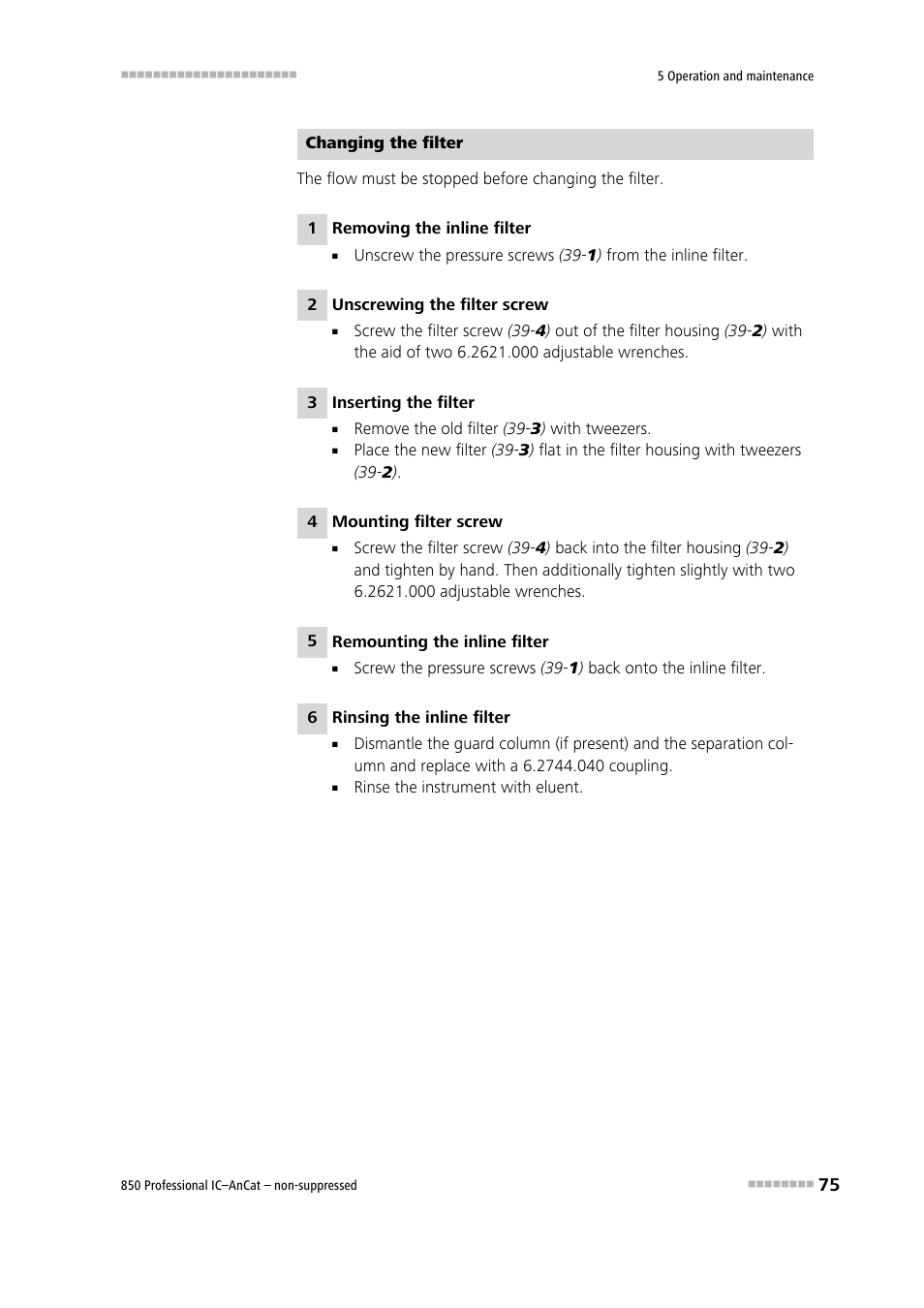 Metrohm 850 Professional IC AnCat Nonsuppressed User Manual | Page 85 / 118