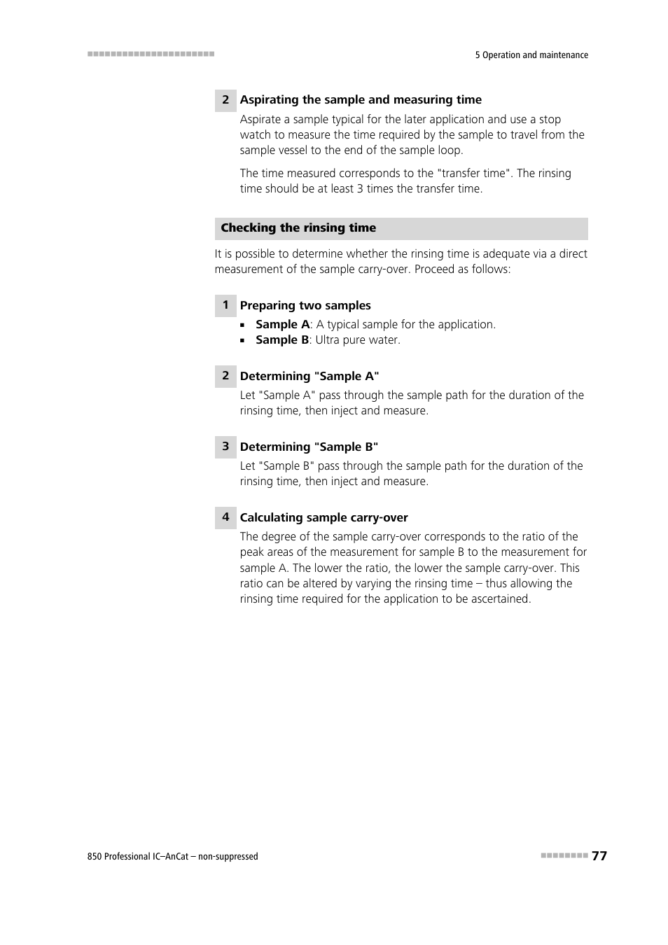 Metrohm 850 Professional IC AnCat Nonsuppressed User Manual | Page 87 / 118