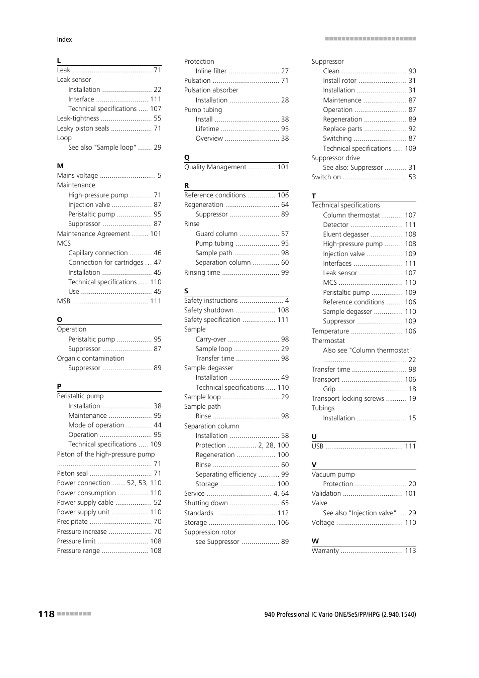 Metrohm 940 Professional IC Vario ONE/SeS/PP/HPG User Manual | Page 128 / 128