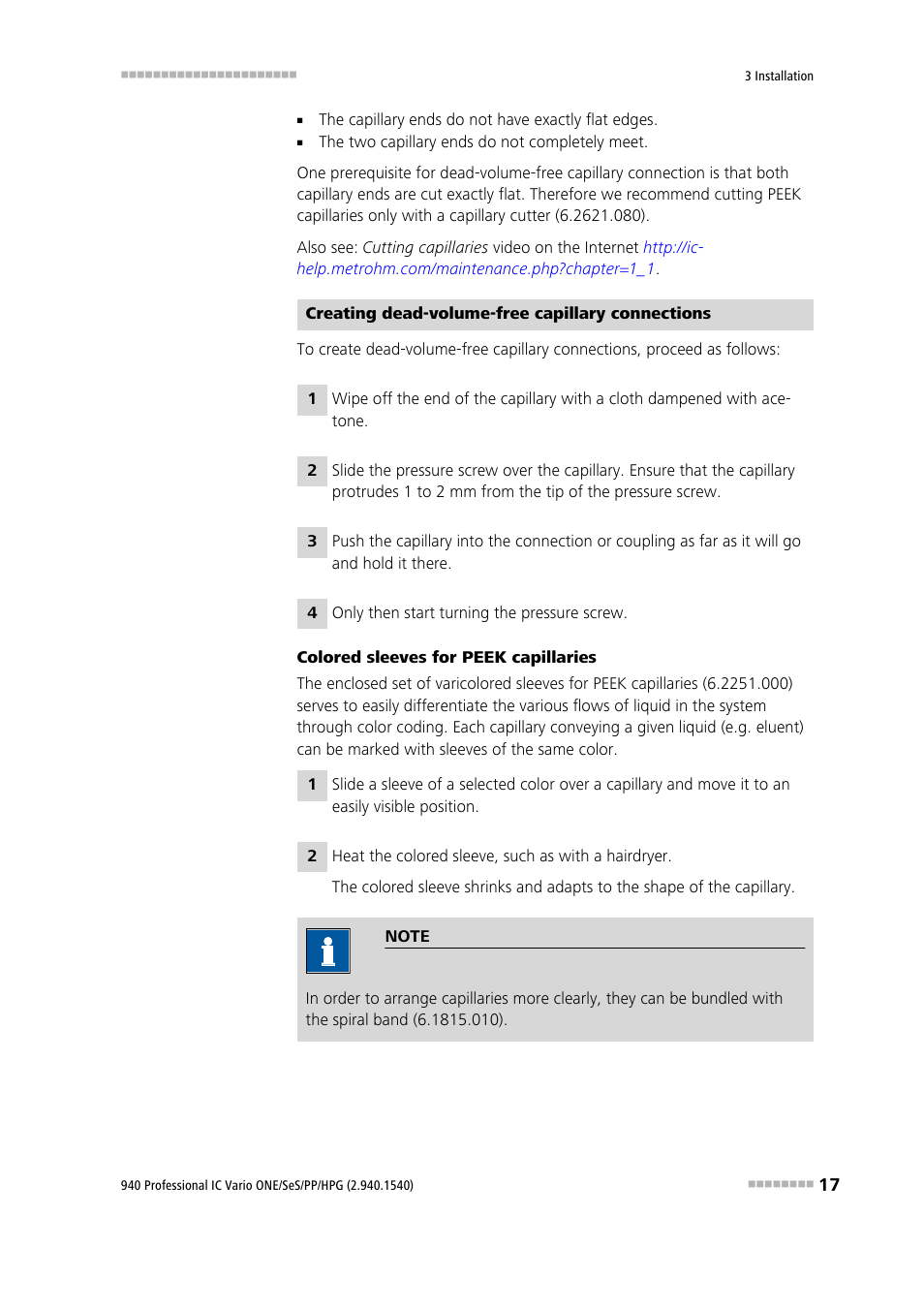 Metrohm 940 Professional IC Vario ONE/SeS/PP/HPG User Manual | Page 27 / 128