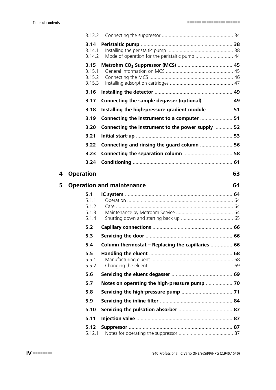 Metrohm 940 Professional IC Vario ONE/SeS/PP/HPG User Manual | Page 6 / 128