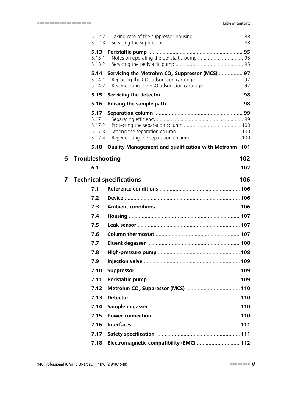 Metrohm 940 Professional IC Vario ONE/SeS/PP/HPG User Manual | Page 7 / 128