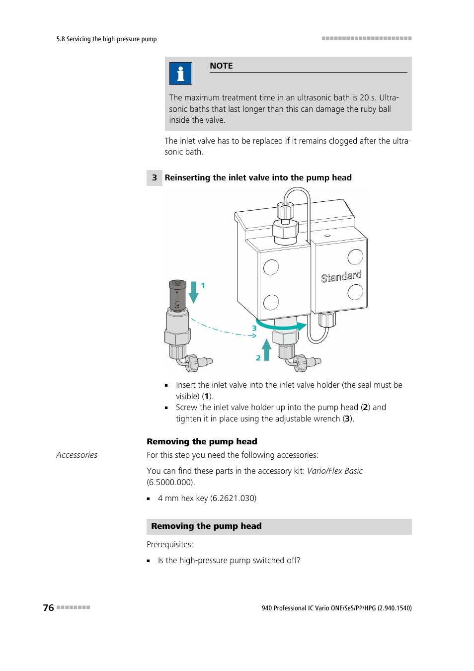 Metrohm 940 Professional IC Vario ONE/SeS/PP/HPG User Manual | Page 86 / 128