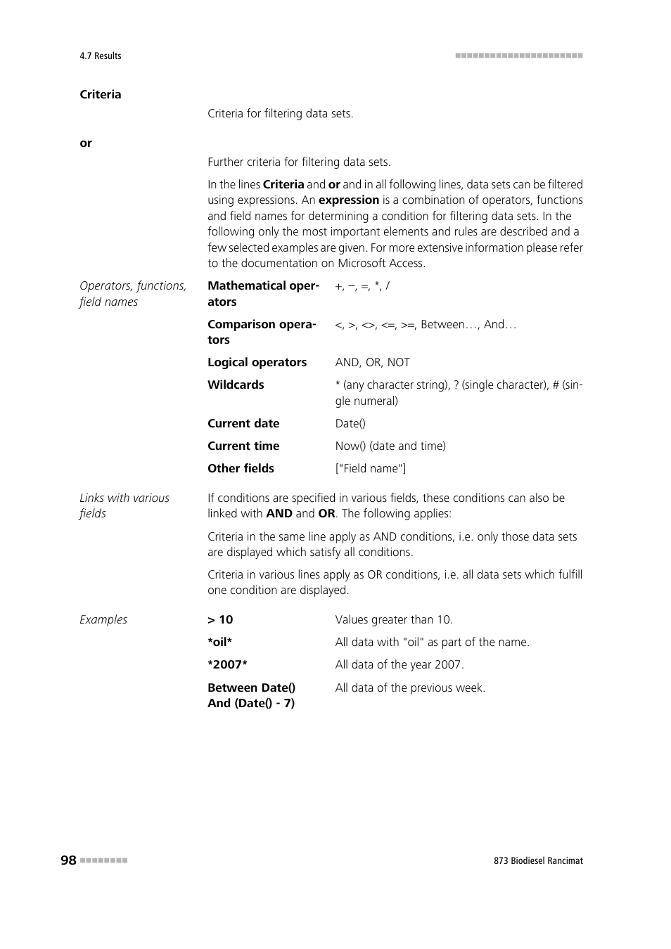 Metrohm 873 Biodiesel Rancimat Manual User Manual | Page 106 / 192