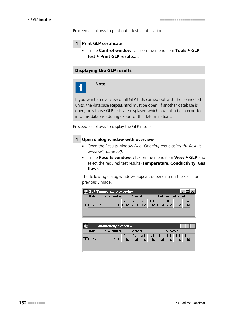 Metrohm 873 Biodiesel Rancimat Manual User Manual | Page 160 / 192