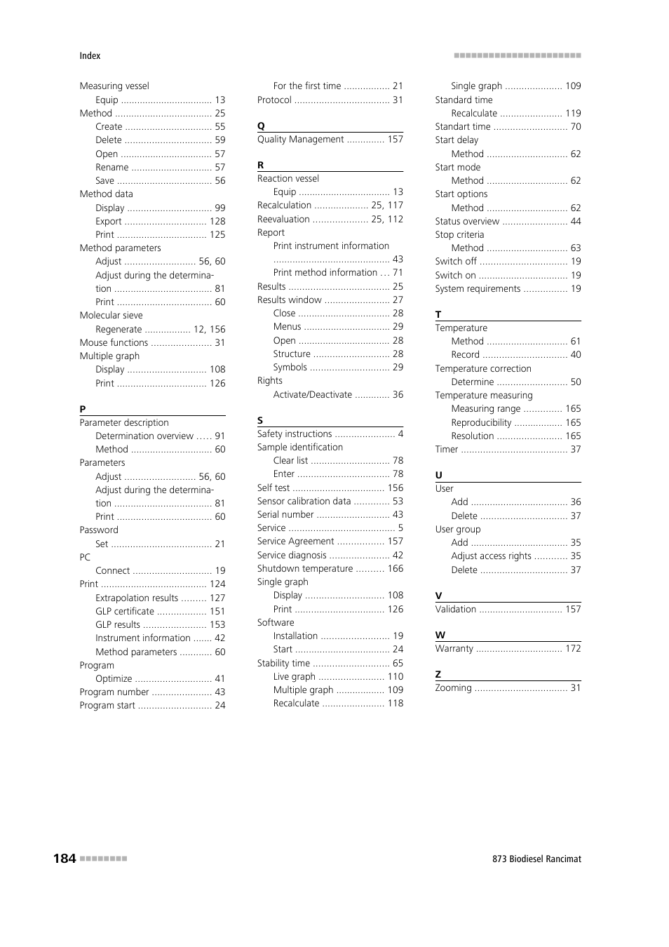 Metrohm 873 Biodiesel Rancimat Manual User Manual | Page 192 / 192