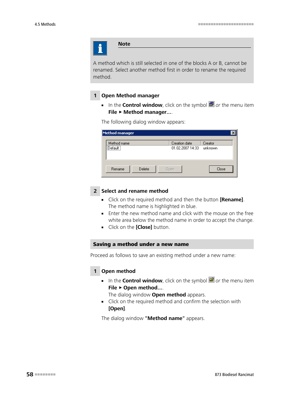 Metrohm 873 Biodiesel Rancimat Manual User Manual | Page 66 / 192