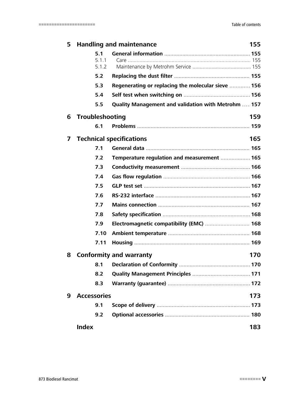 Metrohm 873 Biodiesel Rancimat Manual User Manual | Page 7 / 192