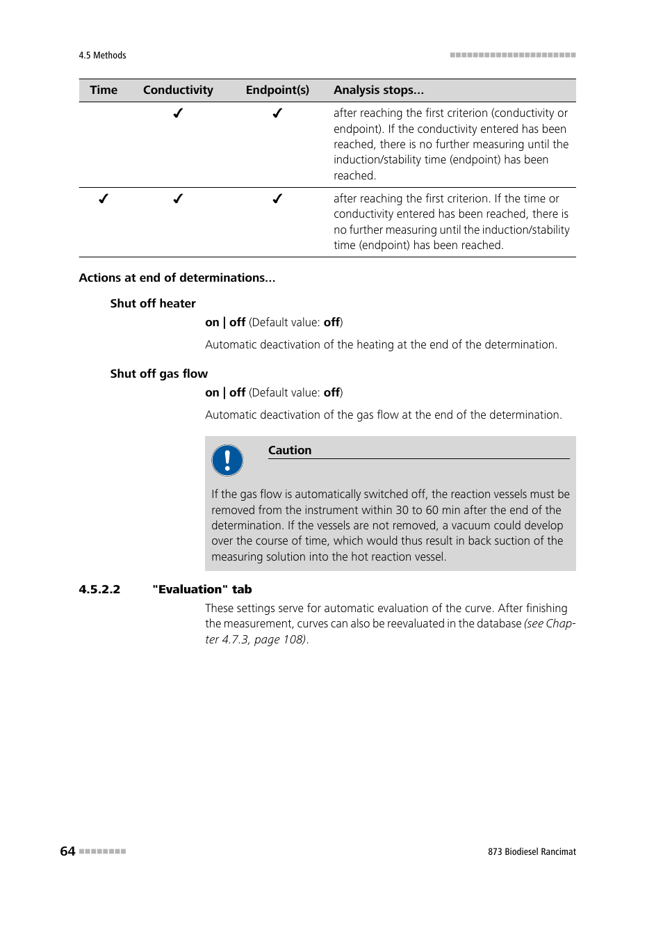 2 "evaluation" tab | Metrohm 873 Biodiesel Rancimat Manual User Manual | Page 72 / 192