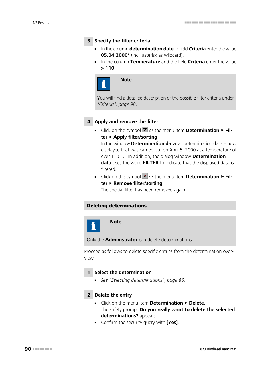 Metrohm 873 Biodiesel Rancimat Manual User Manual | Page 98 / 192