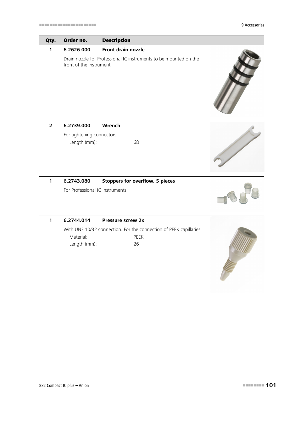 Metrohm 882 Compact IC plus  – Anion User Manual | Page 111 / 118