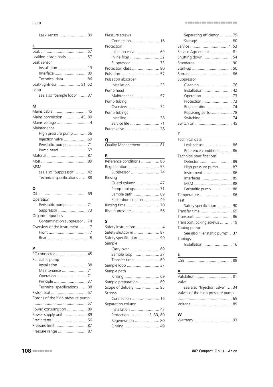 Metrohm 882 Compact IC plus  – Anion User Manual | Page 118 / 118
