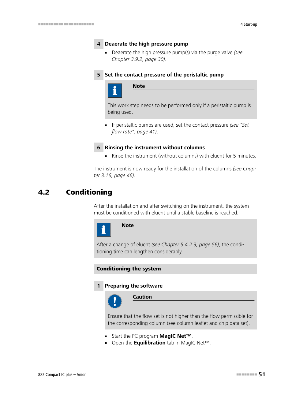 2 conditioning, Conditioning | Metrohm 882 Compact IC plus  – Anion User Manual | Page 61 / 118