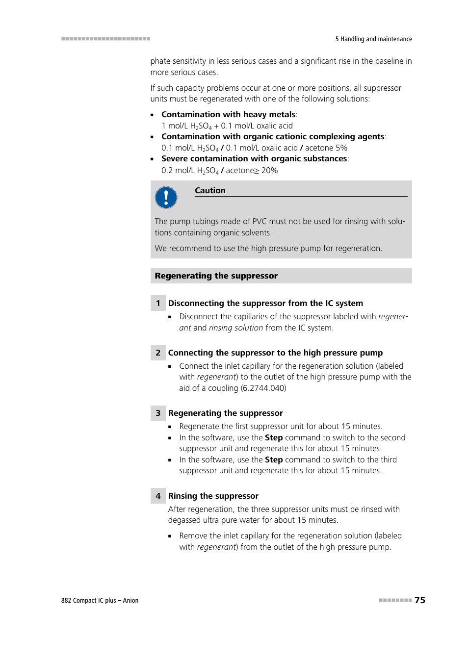 Metrohm 882 Compact IC plus  – Anion User Manual | Page 85 / 118