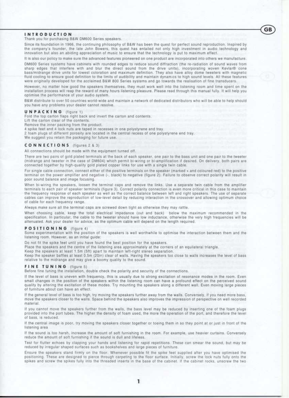 Bowers & Wilkins DM603 User Manual | Page 3 / 15