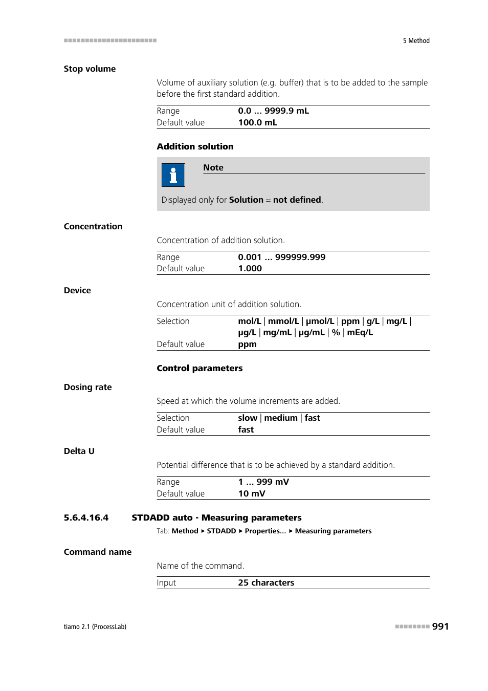 4 stdadd auto - measuring parameters | Metrohm tiamo 2.1 (ProcessLab) User Manual | Page 1007 / 1602