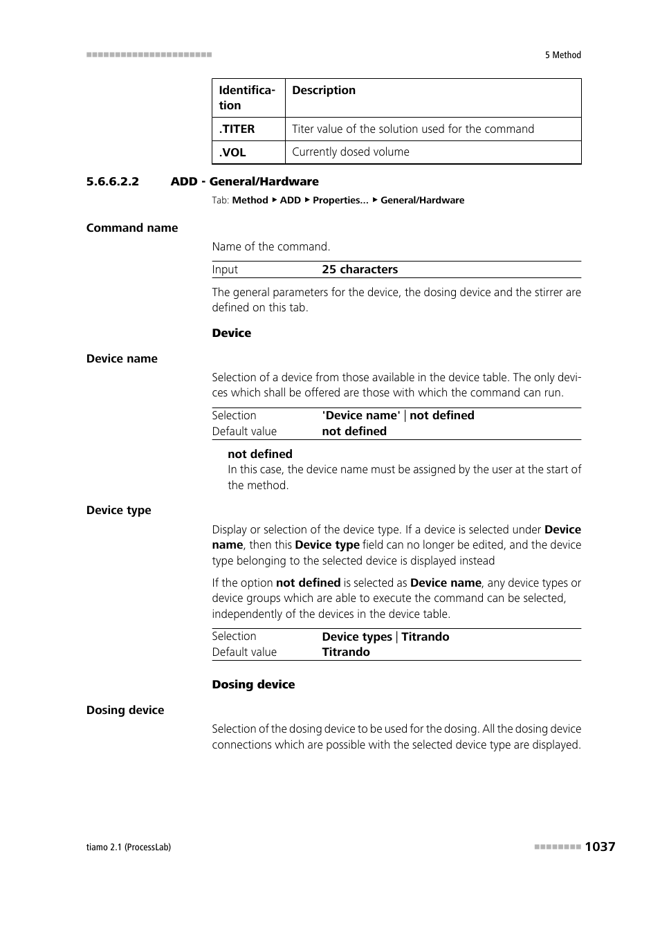 2 add - general/hardware | Metrohm tiamo 2.1 (ProcessLab) User Manual | Page 1053 / 1602