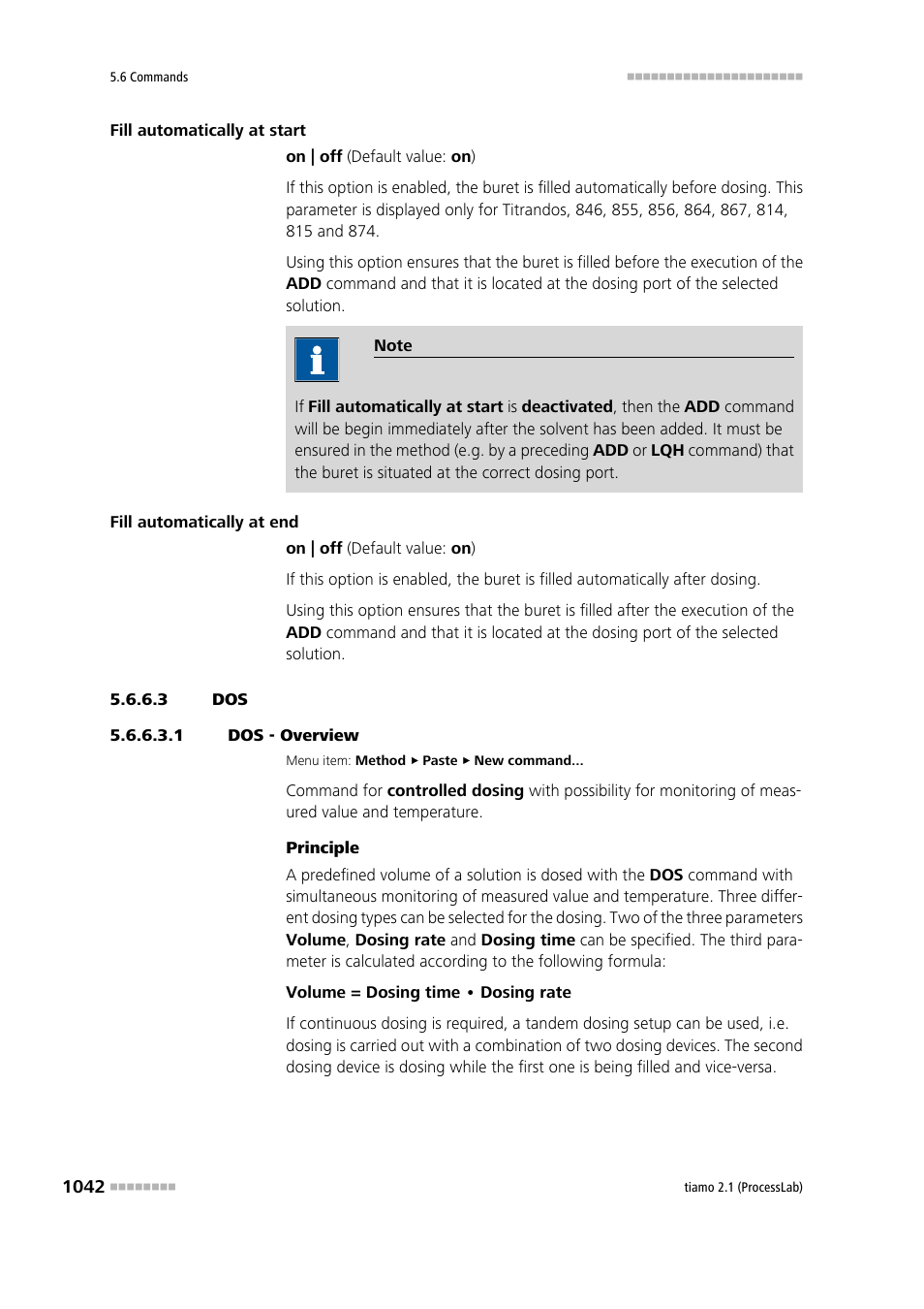 3 dos, 1 dos - overview | Metrohm tiamo 2.1 (ProcessLab) User Manual | Page 1058 / 1602