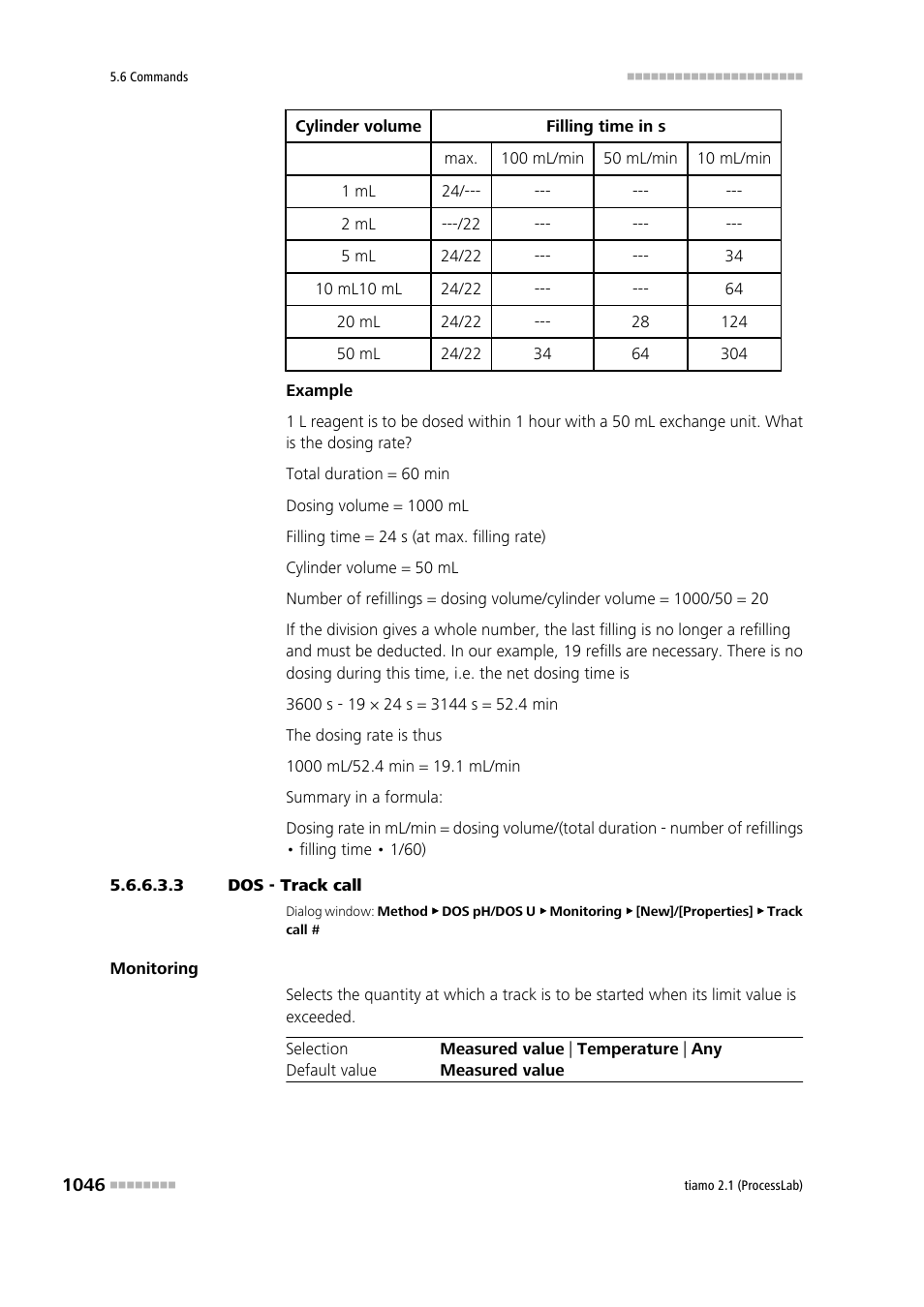 3 dos - track call | Metrohm tiamo 2.1 (ProcessLab) User Manual | Page 1062 / 1602