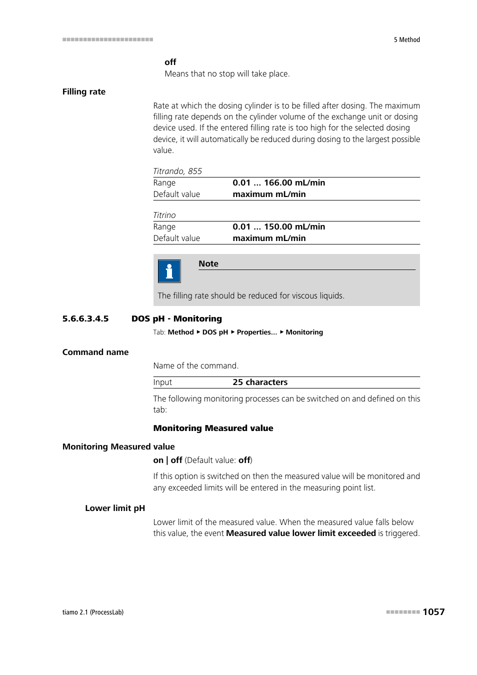 5 dos ph - monitoring, Monitoring | Metrohm tiamo 2.1 (ProcessLab) User Manual | Page 1073 / 1602