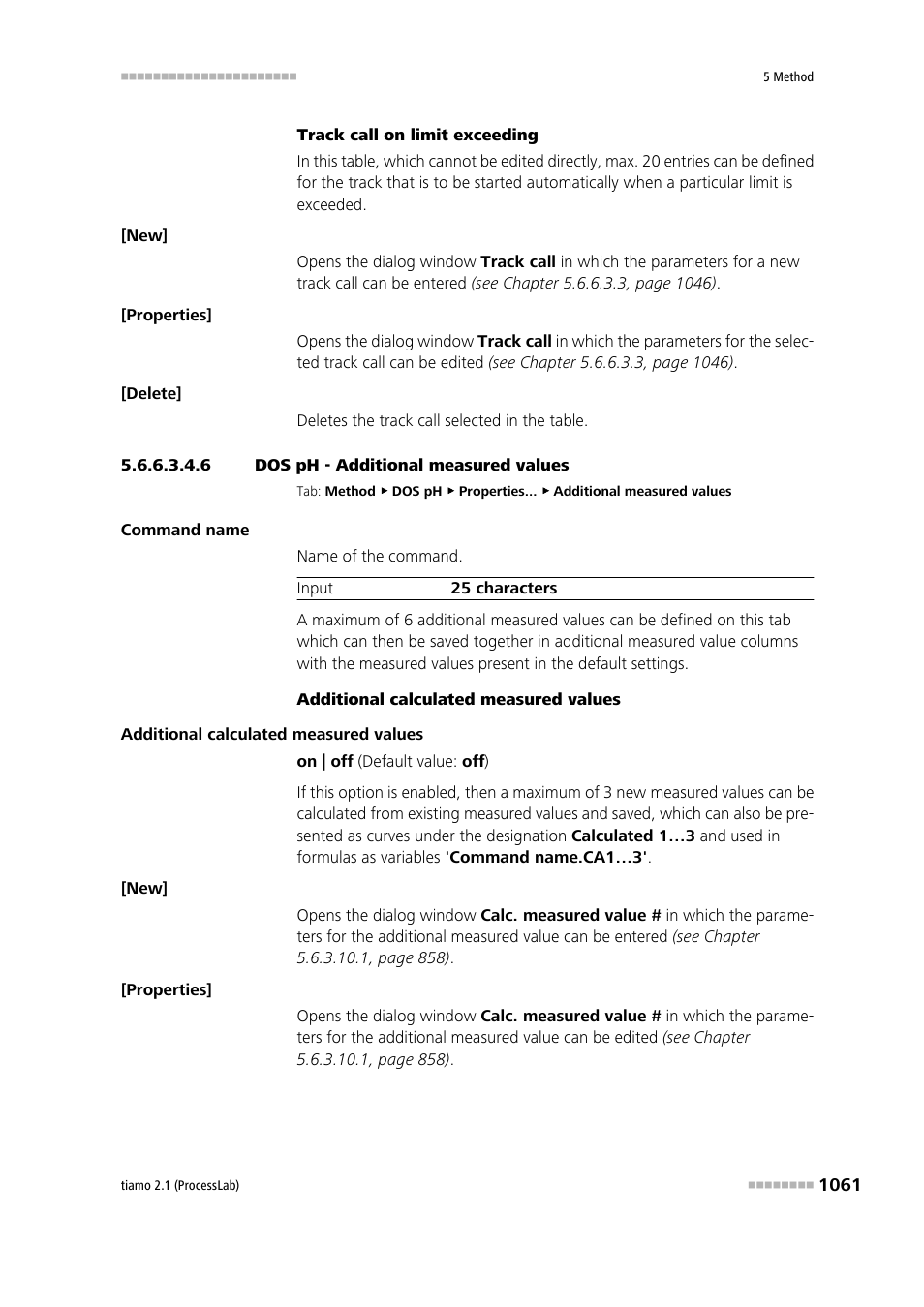 6 dos ph - additional measured values, Additional measured values | Metrohm tiamo 2.1 (ProcessLab) User Manual | Page 1077 / 1602