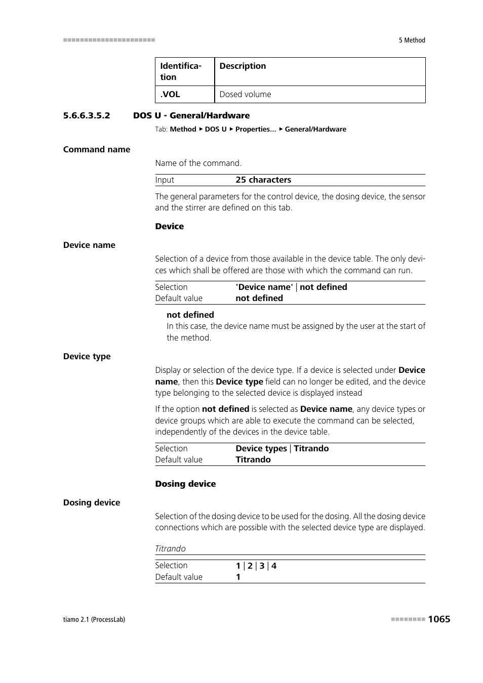 2 dos u - general/hardware, General/hardware | Metrohm tiamo 2.1 (ProcessLab) User Manual | Page 1081 / 1602