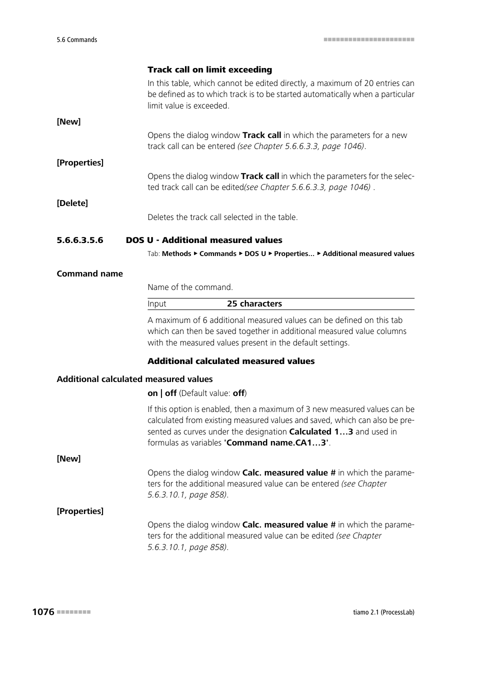 6 dos u - additional measured values, Additional measured values | Metrohm tiamo 2.1 (ProcessLab) User Manual | Page 1092 / 1602