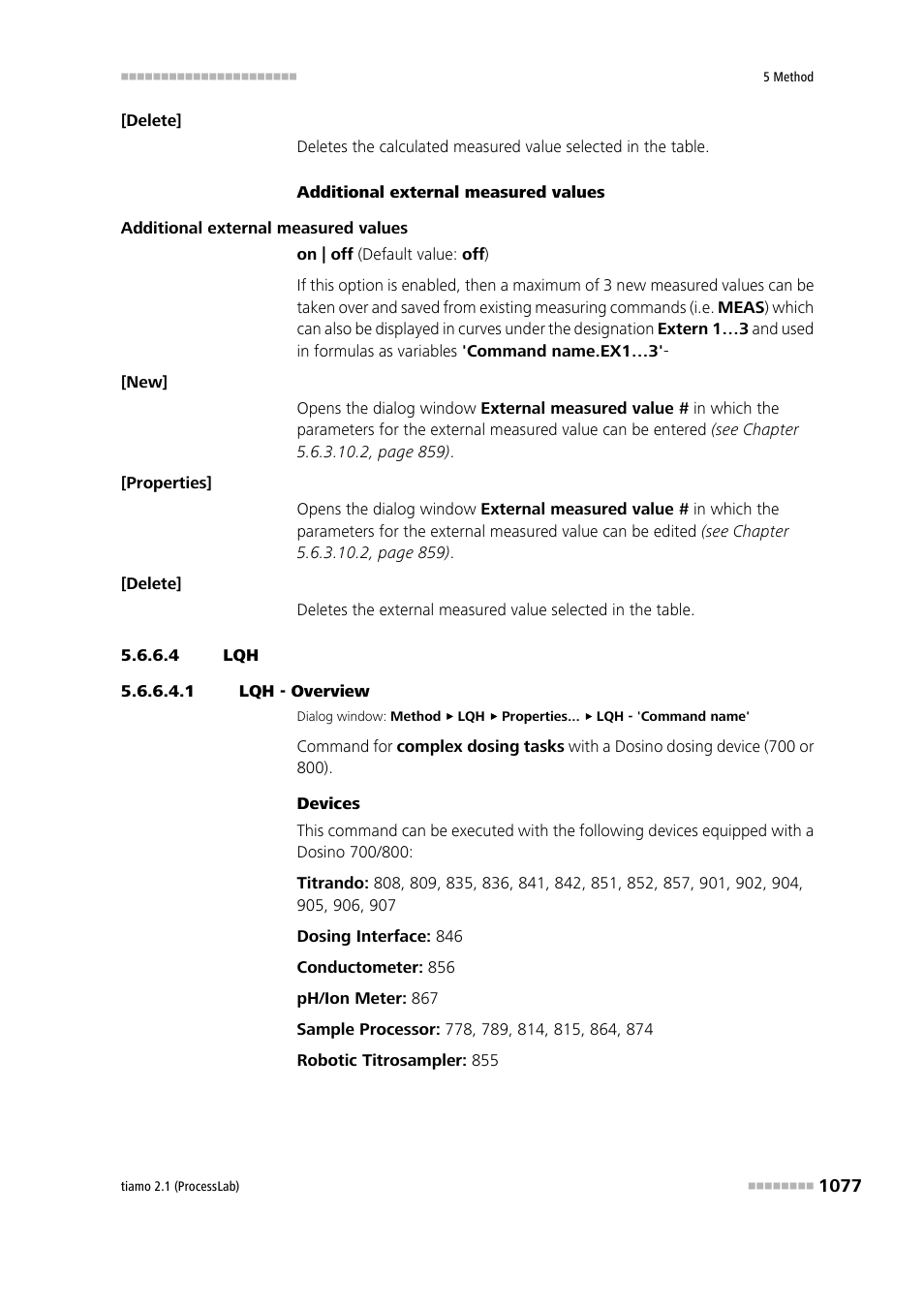 4 lqh, 1 lqh - overview | Metrohm tiamo 2.1 (ProcessLab) User Manual | Page 1093 / 1602