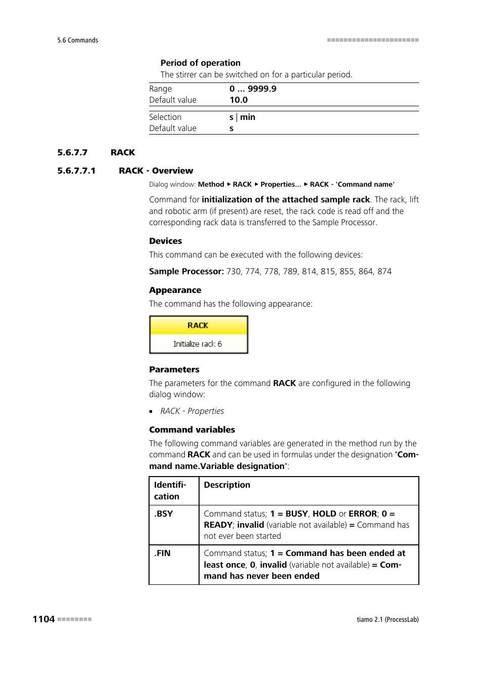 7 rack, 1 rack - overview, Rack | Metrohm tiamo 2.1 (ProcessLab) User Manual | Page 1120 / 1602