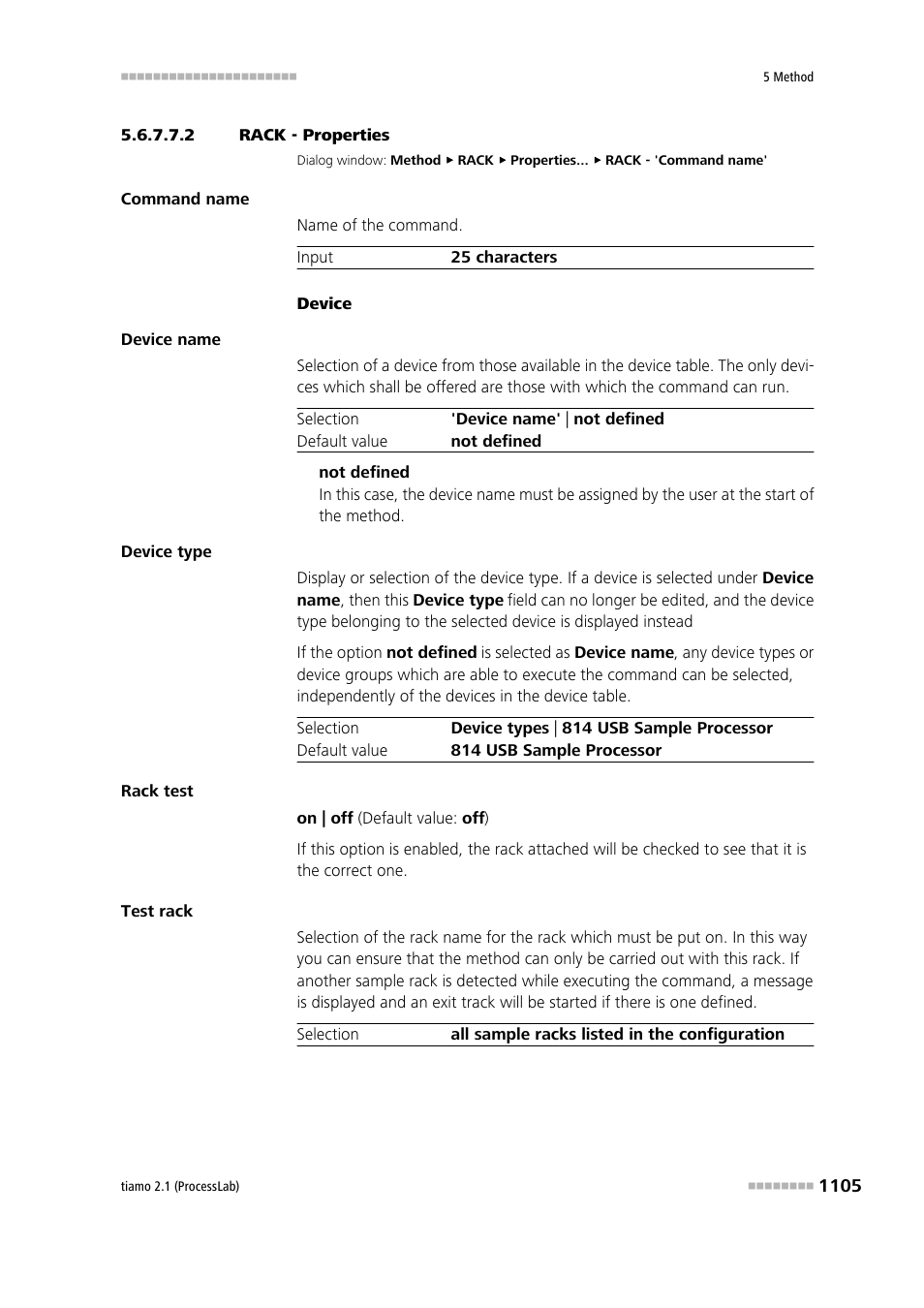 2 rack - properties | Metrohm tiamo 2.1 (ProcessLab) User Manual | Page 1121 / 1602