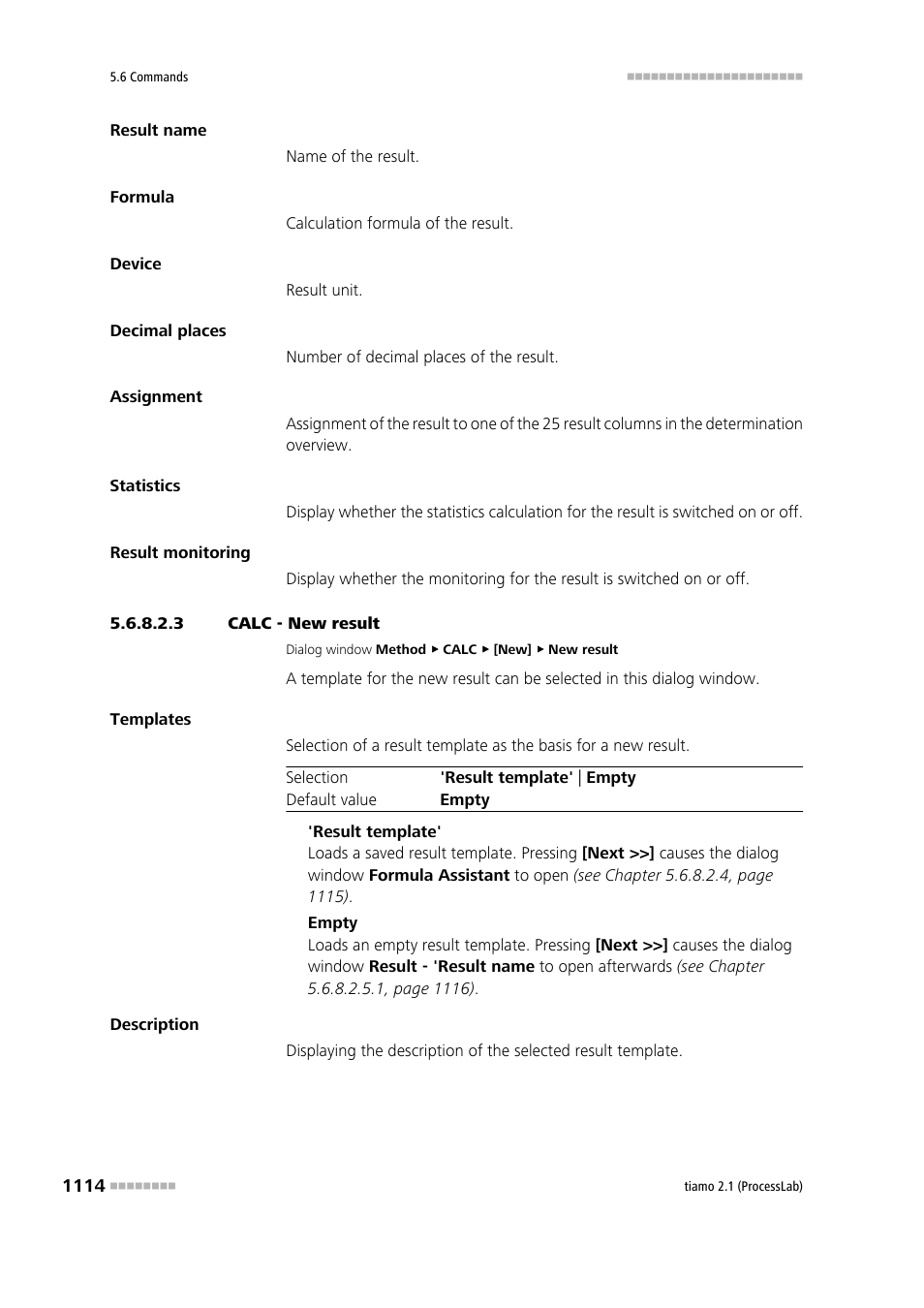 3 calc - new result | Metrohm tiamo 2.1 (ProcessLab) User Manual | Page 1130 / 1602