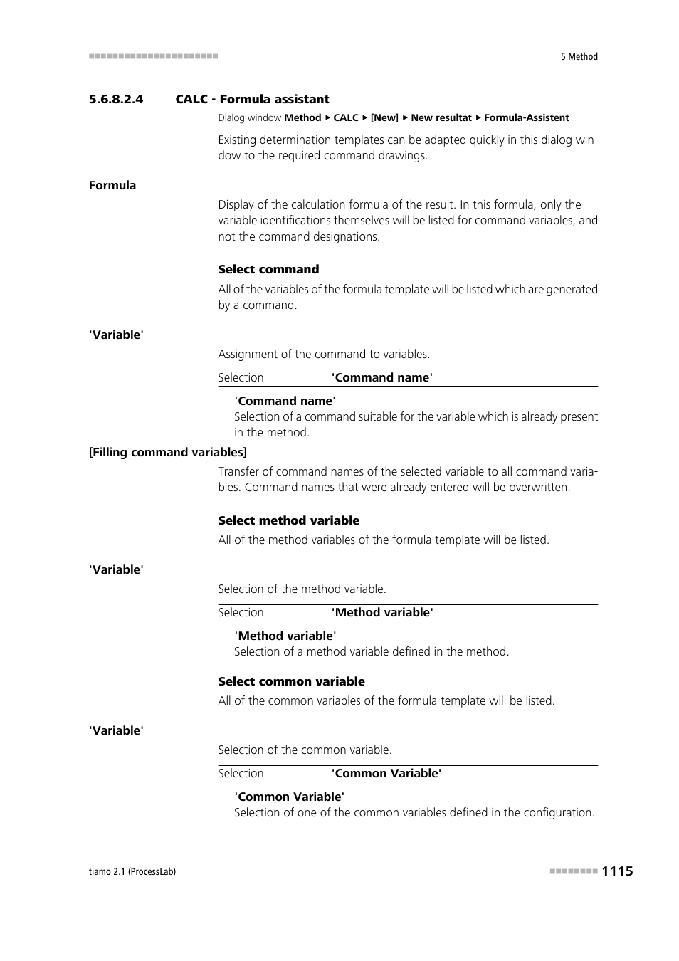 4 calc - formula assistant | Metrohm tiamo 2.1 (ProcessLab) User Manual | Page 1131 / 1602