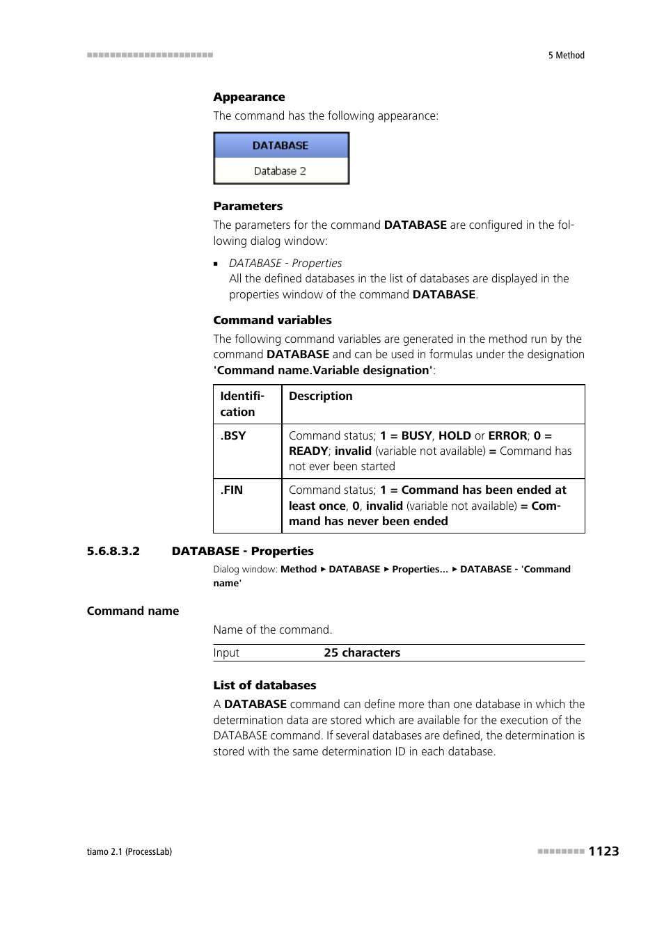 2 database - properties | Metrohm tiamo 2.1 (ProcessLab) User Manual | Page 1139 / 1602