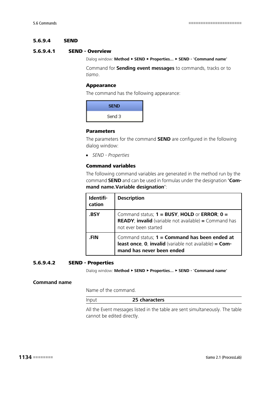 4 send, 1 send - overview, 2 send - properties | Send | Metrohm tiamo 2.1 (ProcessLab) User Manual | Page 1150 / 1602