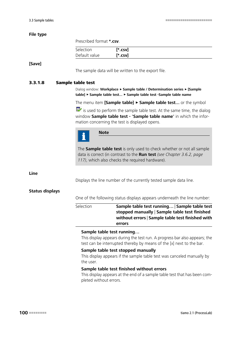 8 sample table test | Metrohm tiamo 2.1 (ProcessLab) User Manual | Page 116 / 1602