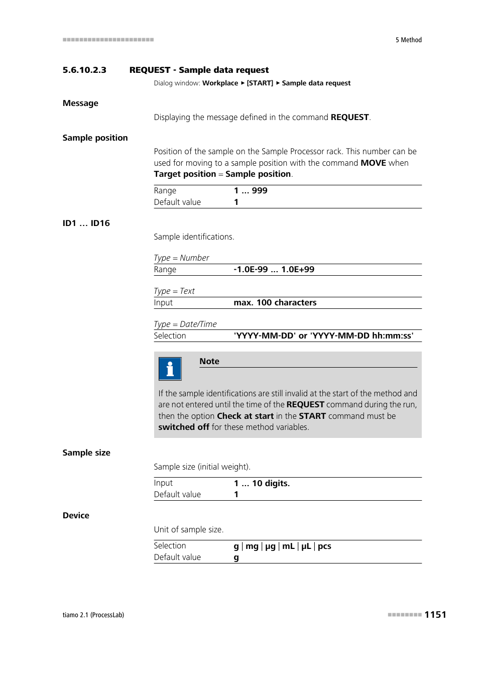 3 request - sample data request | Metrohm tiamo 2.1 (ProcessLab) User Manual | Page 1167 / 1602